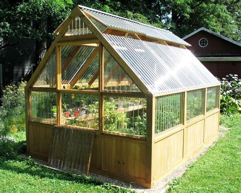 greenhouse kits polycarbonate covered cedar framed   assemble  kit plans