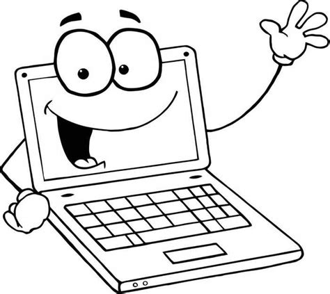 happy laptop computer coloring pages computer coloring pages