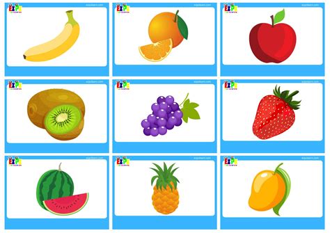 fruit flashcards  words      ezpzlearncom