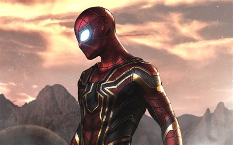 Wallpaper Avengers Infinity War Iron Spider Marvel