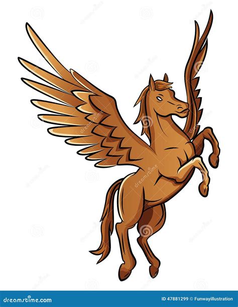 horse wings stock vector illustration  equestrian