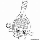 Coloring Pages Racket Tennis Print Tart Pop Color Getcolorings Shopkins Lamp Cartoon sketch template