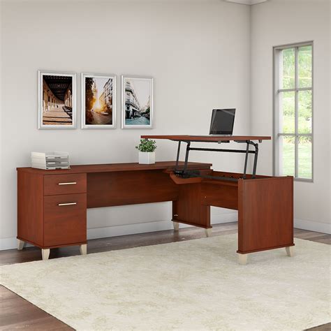 Bush Furniture Somerset 72w 3 Position Sit To Stand L Shaped Desk