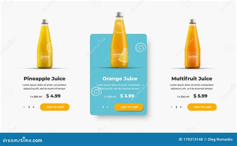 ui product card template  web site design  interface elements