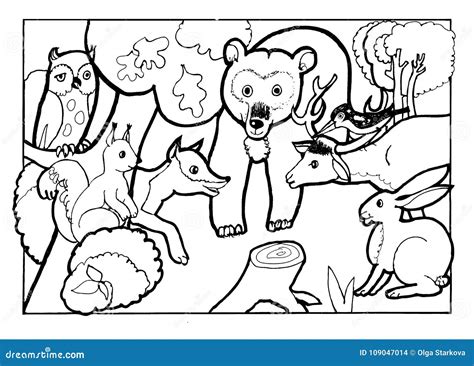 forest animals coloring pages adult