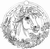 Coloring Pages Mandala Printable Unicorn sketch template