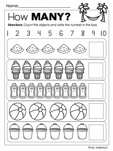 year activities kindergarten worksheets printable