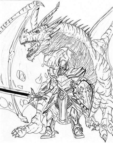 coloring pages knights  dragons coloring home