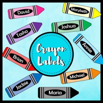 editable crayon labels freebie classroom labels  pencil labels