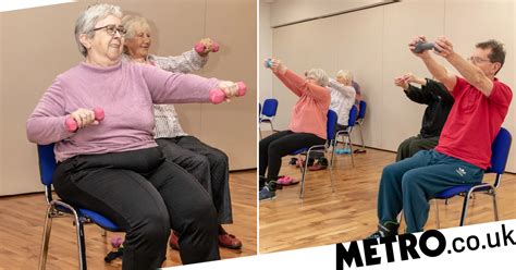 woman creates chair workouts for older clients to get fit sitting down