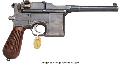 mauser model  red  semi automatic pistol handguns lot  heritage auctions