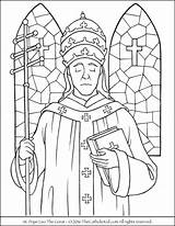Coloring Saint Pages Pope Leo Great Saints Jesus Catholic Francis St Printable Assisi Praying Kids Alexander Albert Getcolorings Colouring Sheets sketch template