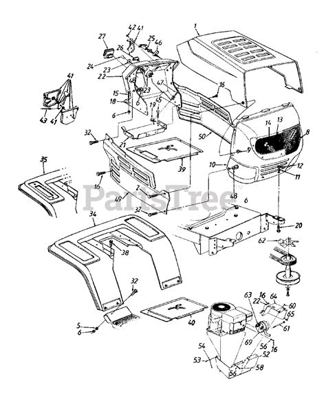 mastercraft mg mastercraft lawn tractor  hood style muffler parts lookup