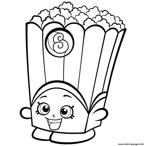 popcorn coloring pages printable  getcoloringscom  printable