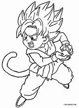 Goku Super Saiyan Coloring Pages Dragon Ball Getcolorings Printable Color sketch template