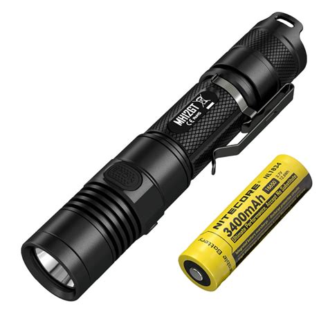 nitecore mhgt rechargeable flashlight cree xp    led beam distance  meter handheld