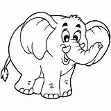 Gambar Mewarnai Coloring Elephant Animal Gajah Printable Visit Toddlers sketch template
