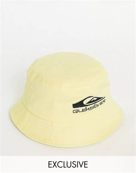 quiksilver sunrise culture bucket hat  yellow exclusive  asos asos bucket hat