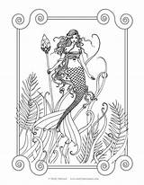 Mermaid Coloring Intricate Pages Getdrawings Getcolorings sketch template