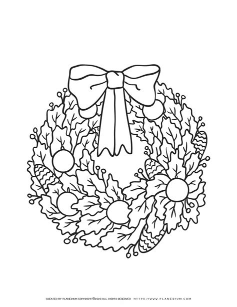 coloring pages christmas wreaths