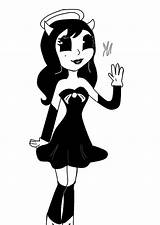 Alice Angel Coloring Finished sketch template