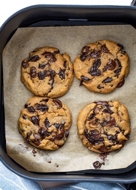air fryer chocolate chip cookies gimme delicious