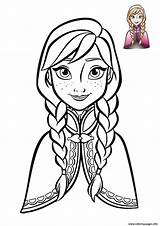 Frozen Coloring Anna Face Pages Printable Print Color sketch template