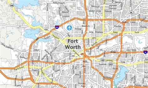 fort worth texas map gis geography
