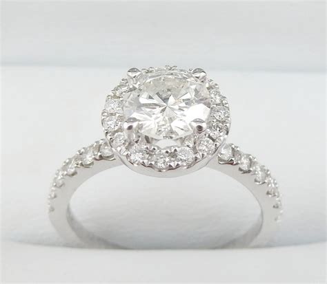 Diamond Halo Engagement Ring Style 4274 Diamondnet