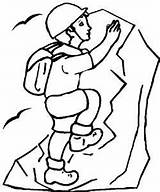 Dibujos Alpinistas Mountaineer Hike Camp Rdax sketch template