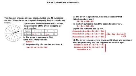 probability exercises  examples igcse tests youtube