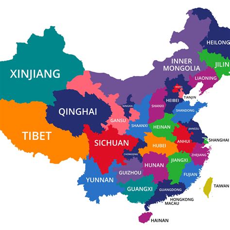 china map  provinces
