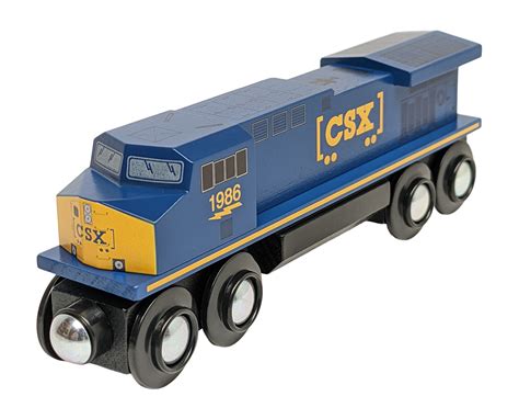 csx diesel locomotive wooden train choo choo track toy