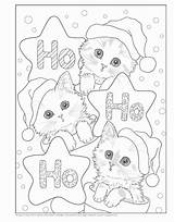 Kittens Coloringhome Colouring Kitties Adorable sketch template
