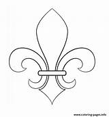 Fleur Quebec Lis Coloring France Pages Orlean Line Drawing Printable Paintingvalley sketch template