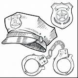 Police Coloring Pages Uniform Color Officer Policeman Printable Getcolorings sketch template