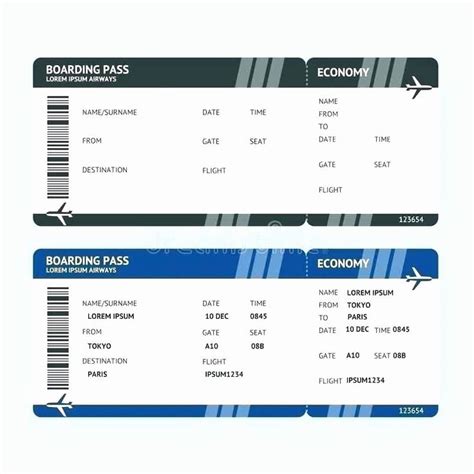 Plane Ticket Template Word Awesome Fake Airline Ticket Template Free