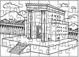 Solomon Hamikdash Beit Puzzle Builds Coloring Tempel Puzzel Solomons Salomão Salomo Puzzles Rei Temples sketch template