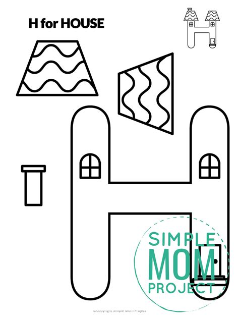 printable letter  craft template simple mom project