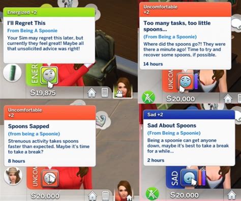 mod the sims spoonie chronic illness custom trait by