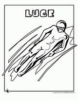 Olympic Woojr Luge Curling sketch template