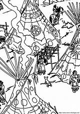 Yakari Kleurplaat Coloriages Ausdrucken Malvorlagen Indiaan Indianen Dorf Villaggio Ausmalbild Magnificient Immagine Animaatjes Ausmalen Par sketch template