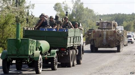 ukraine rebel held donetsk sees heavy fighting bbc news
