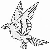 Raven Rising Heraldic sketch template
