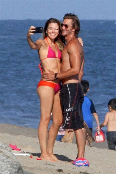 sarah roemer  red bikini  chad michael murray   beach