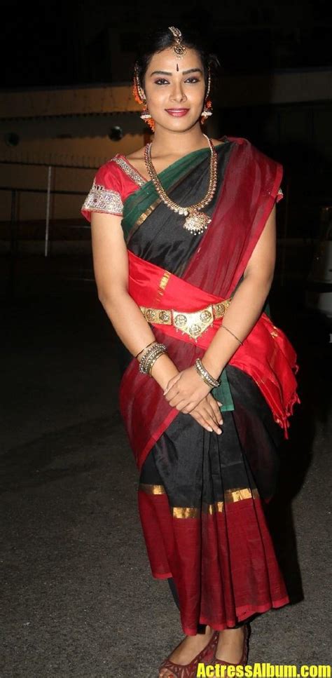 telugu tv actress hari teja stills in red saree actress album