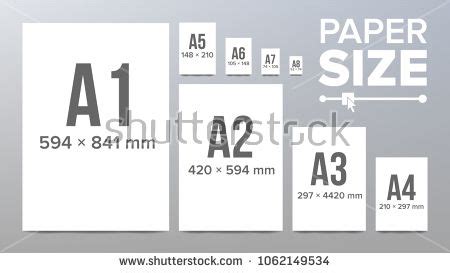 paper sizes vector         paper sheet formats