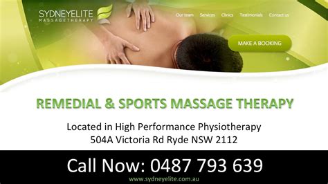 sports massage ryde sydney elite remedial massage therapy services