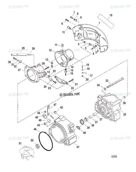 mercury sportjet jet drive hp oem parts diagram  nozzle  rudder components boatsnet