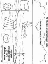 Water Safety Coloring Pages Printable Kids Educational Recommended Color sketch template